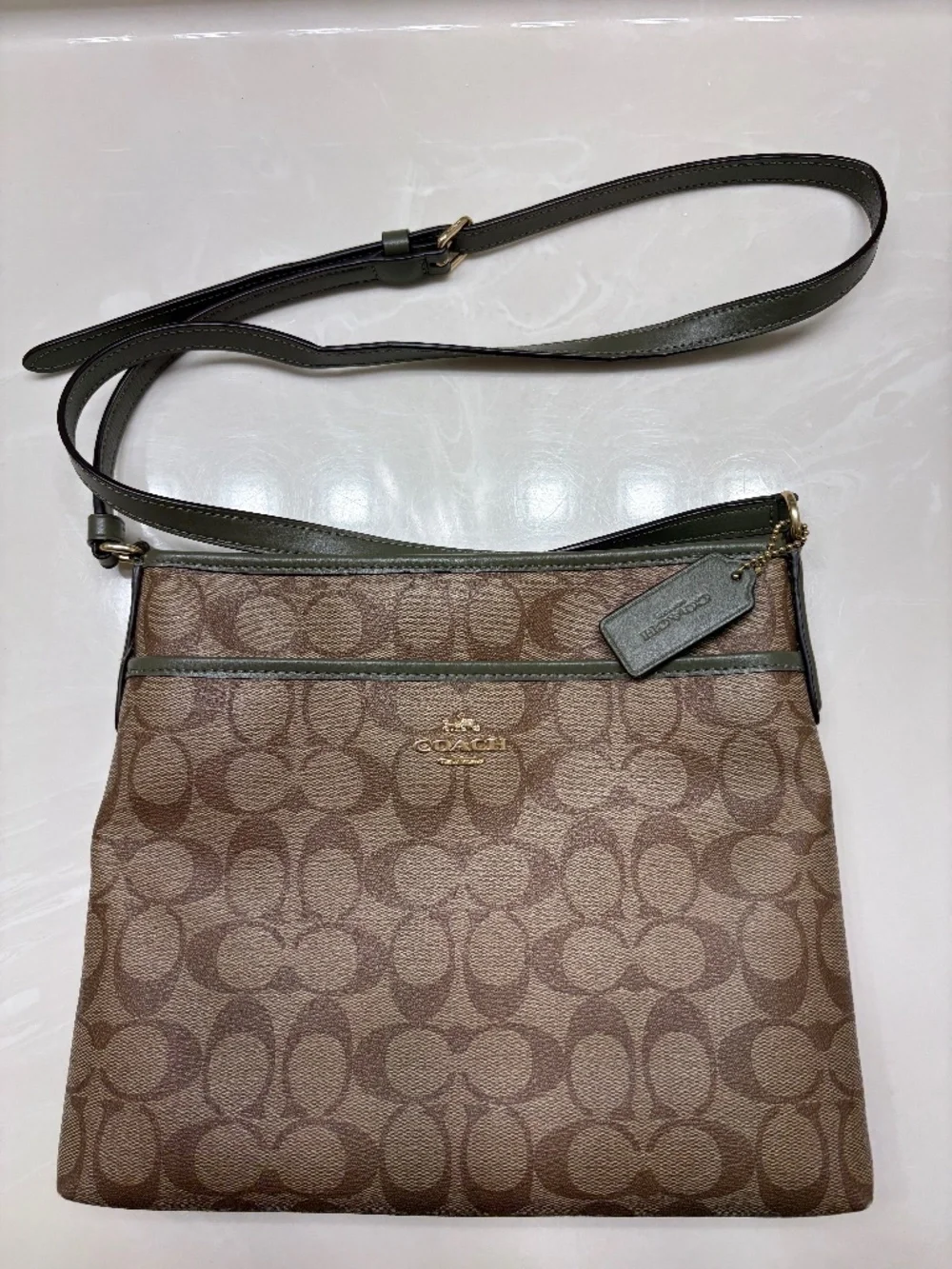Coach Signature File Crossbody Bag (Style No. F29210)